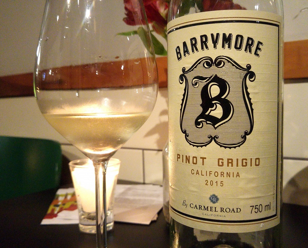 Barrymore Pinot Grigio 2015, by Carmel Road - Viva o Vinho