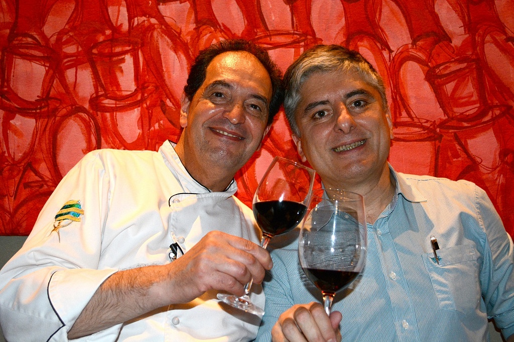 Emanuel e o chef Alain Uzan
